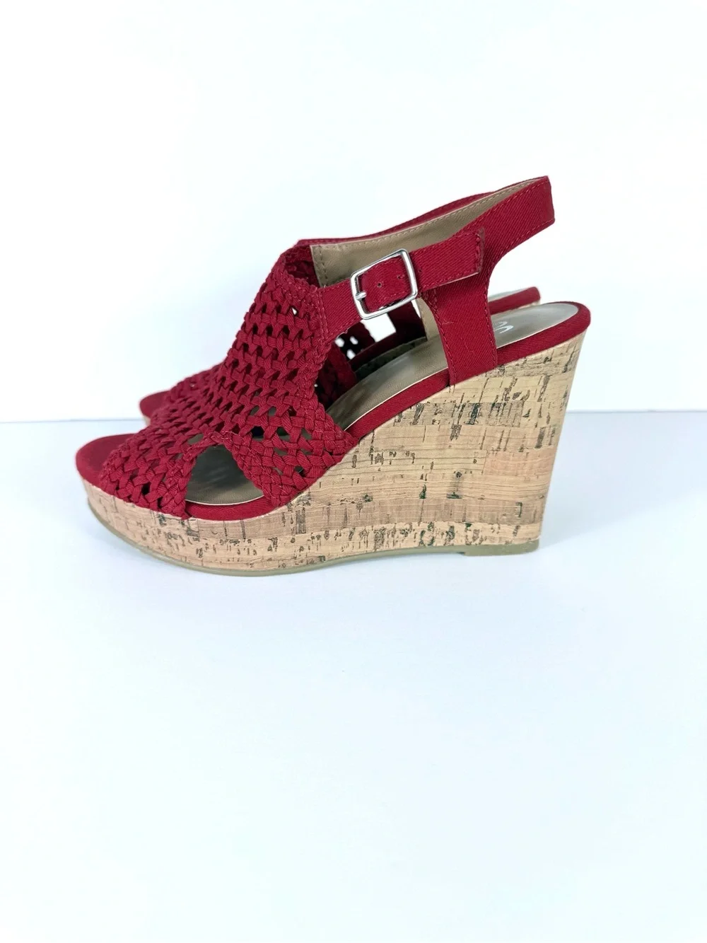 SO Red Wedge Sandals